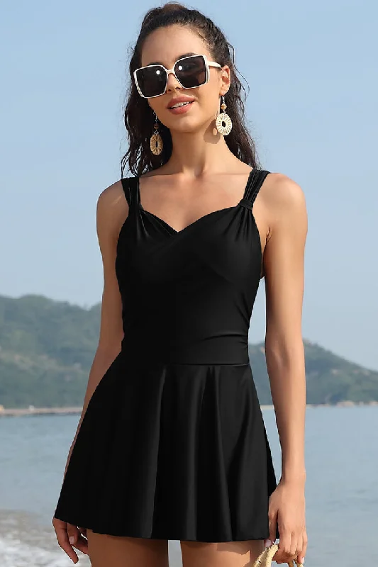 Elegant Crossover Skirted Swimsuit Luxury Swimsuit Style