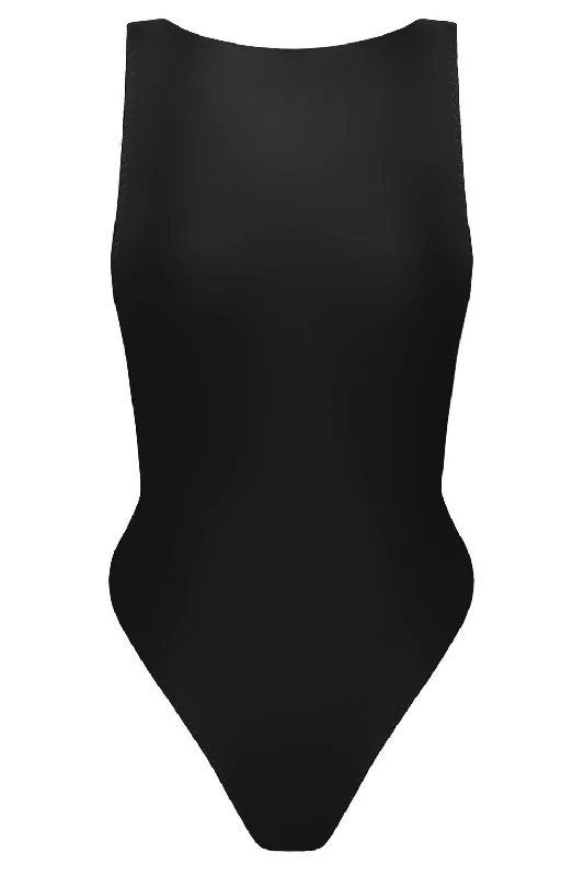 Vertex Black swimsuit Minimalist One-Piece