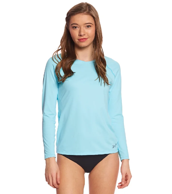 Xcel Women's VentX Long Sleeve Swim Shirt Light Blue Adjustable Strap Swimsuit