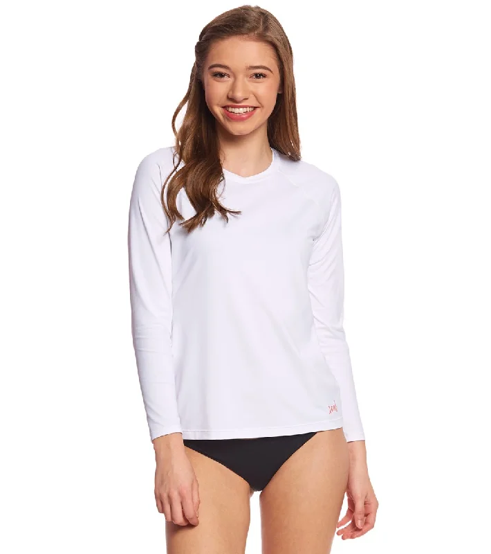 Xcel Women's VentX Long Sleeve Swim Shirt White Trendy Swimsuit Bottoms