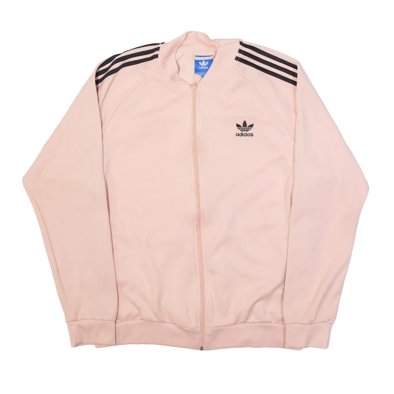 ADIDAS Track Jacket Pink Womens XL Satin Jacket Silk Jacket Chiffon Jacket