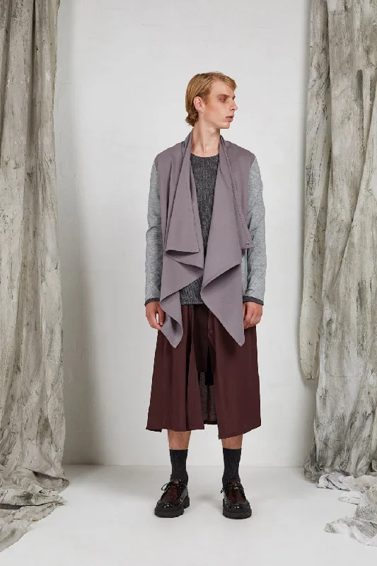 AW21 KADIE DRAPE JACKET - SILVER SLATE Wool Jacket Cashmere Jacket Tweed Jacket