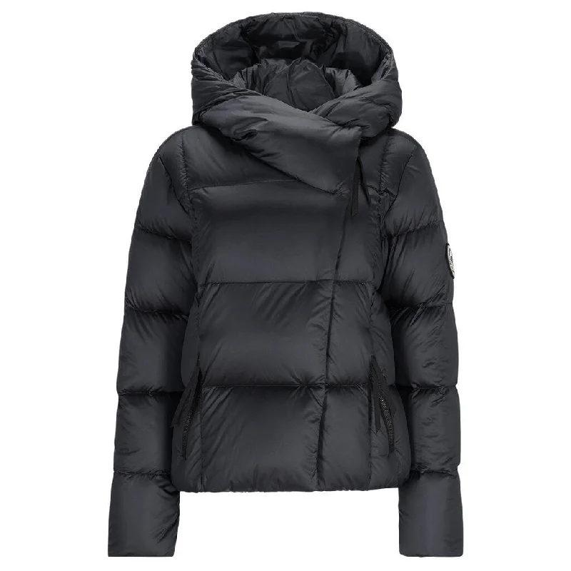 Obermeyer Women's Calypso Down Jacket A-Line Jacket Boat Neck Shawl Collar