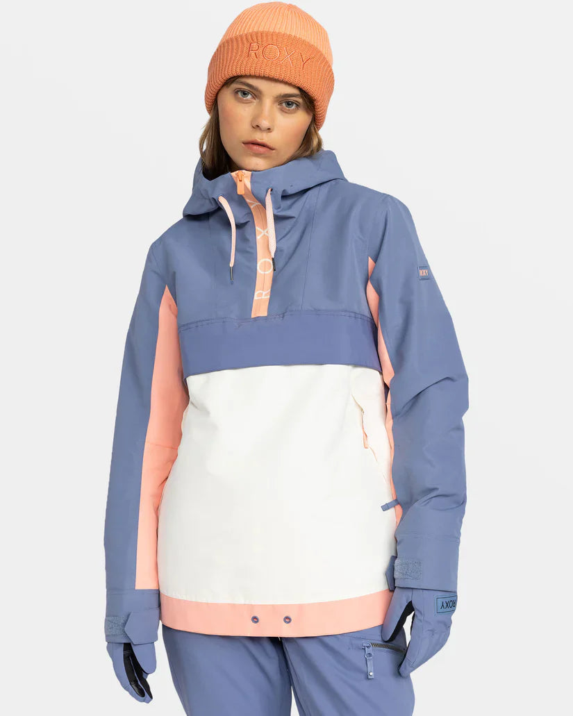 Roxy Shelter Snow Jacket - Women's One-Shoulder Jacket Off-the-Shoulder Jacket Asymmetrical Jacket