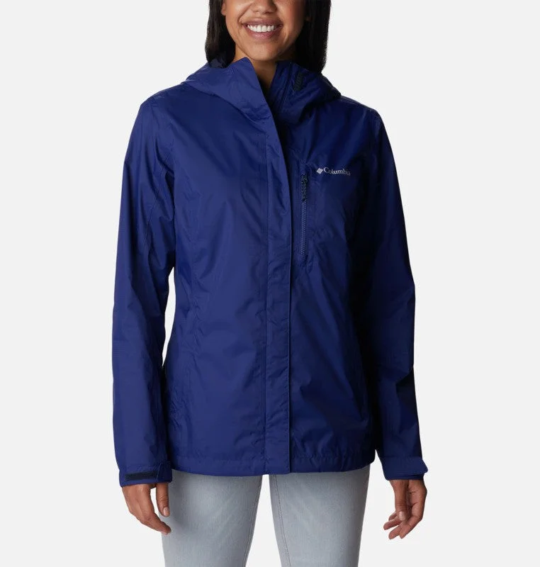 Columbia Pouring Adventure II Waterproof Jacket-SAPPHIRE Toggled Jacket Drawstring Jacket Belted Jacket