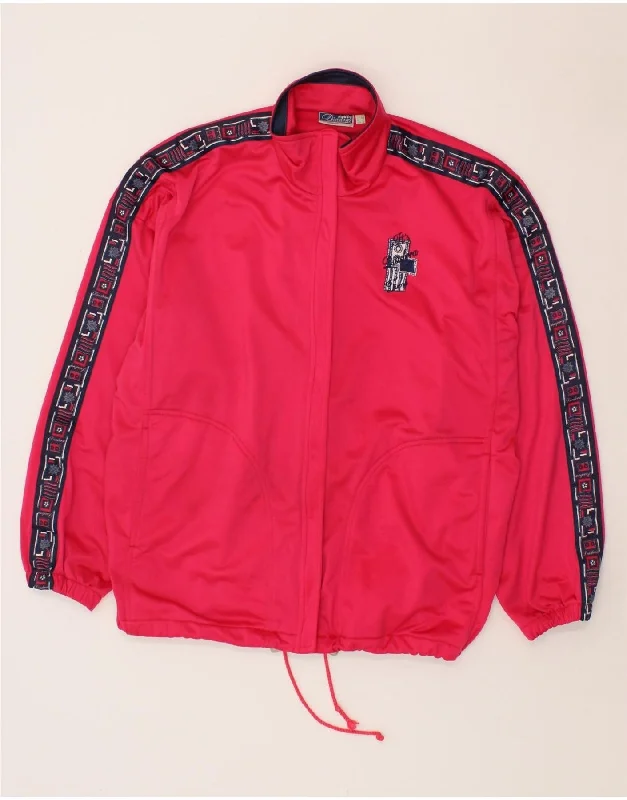 DIADORA Womens Oversized Graphic Tracksuit Top Jacket UK 18 XL Pink Jersey Jacket Tulle Jacket Batik Jacket