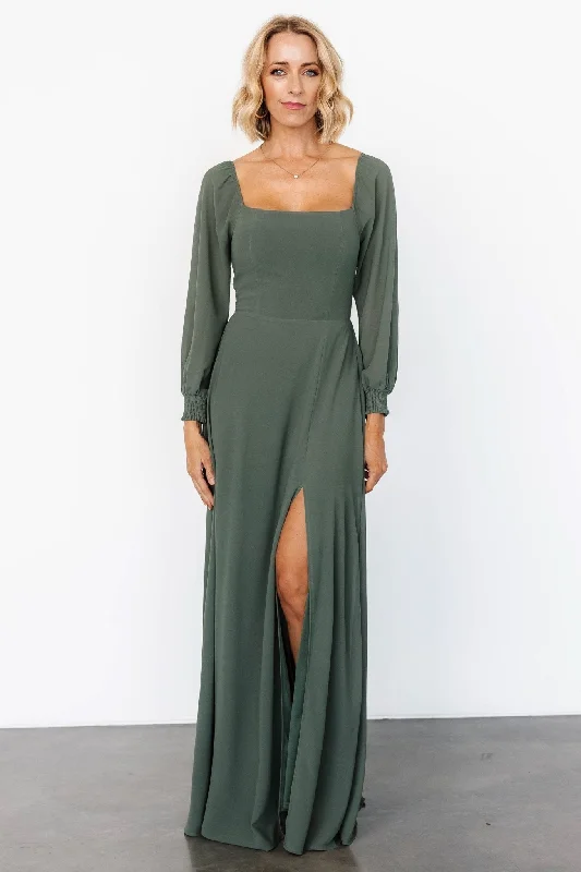 Giselle Maxi Dress | Dark Sage Comfortable Casual Maxi Dress