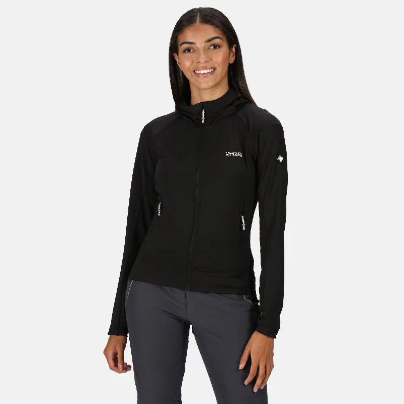 Regatta Ladies Cuba Softshell Jacket -BLACK Welt Pockets Slit Pockets Flap Pockets