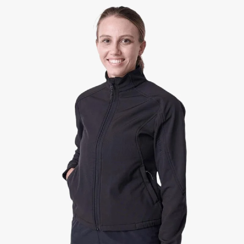 Salomon Womens Raven Softshell Jacket Black Denim Fabric Leather Fabric Suede Fabric