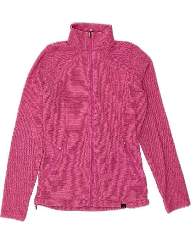 THE NORTH FACE Womens Tracksuit Top Jacket UK 6 XS Pink Pinstripe Herringbone Jacket Houndstooth Jacket Plaid Jacket