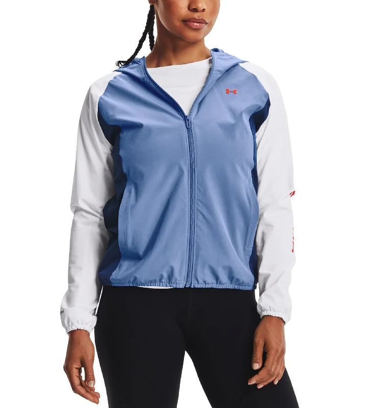 Under Armour Womens Storm Woven Hooded Jacket V-Neck Jacket Boat Neck Jacket Square Neck Jacket