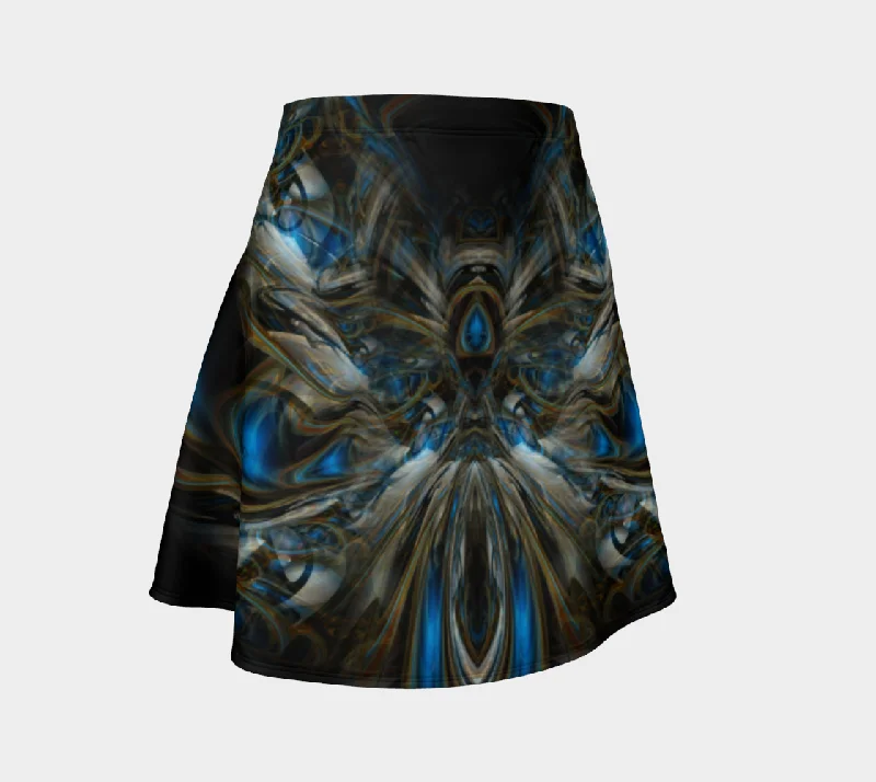 ALIEN FLOWER #1 FLARE SKIRT denim skirt durable