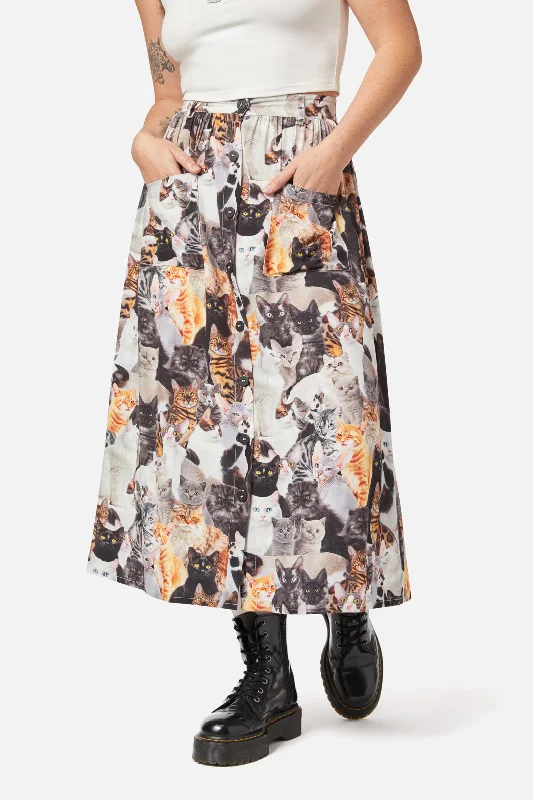 Catnip Midi Skirt leather skirt bold