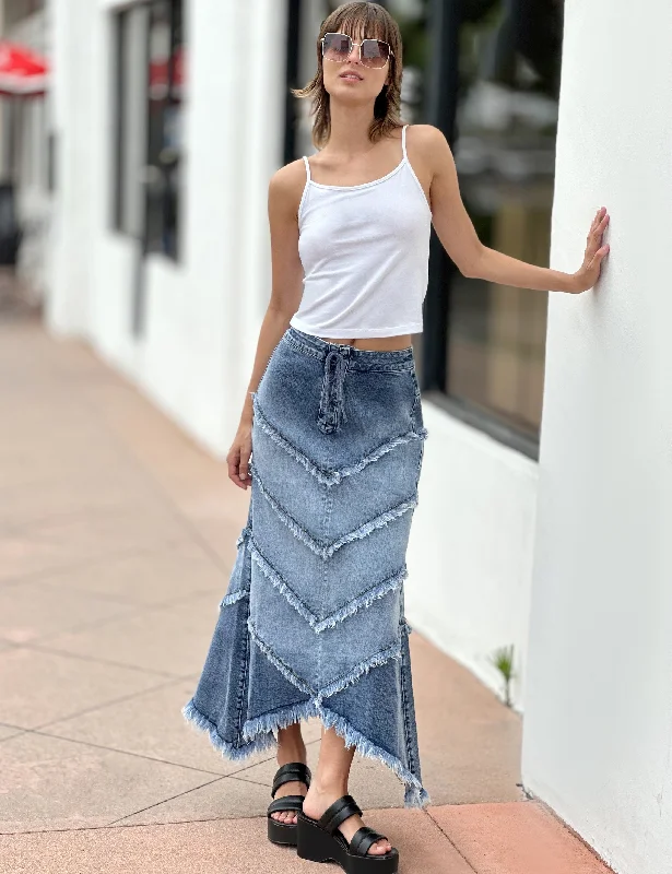 Chevron Maxi Skirt maxi skirt elegant