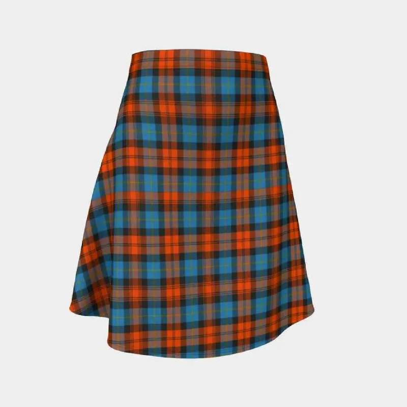 MacLachlan Ancient Tartan Flared Skirt leather skirt refined