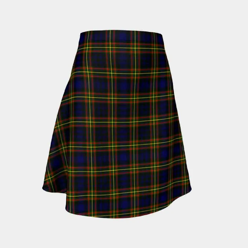 MacLellan Modern Tartan Flared Skirt velvet skirt luxurious