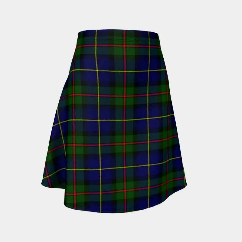 MacLeod of Harris Modern Tartan Flared Skirt modal blend skirt