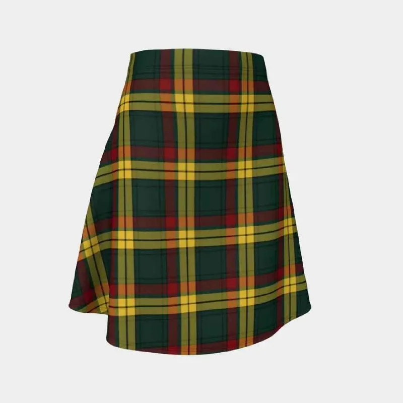 MacMillan Old Modern Tartan Flared Skirt linen skirt natural