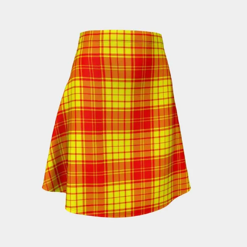 MacMillan Tartan Flared Skirt chiffon skirt airy