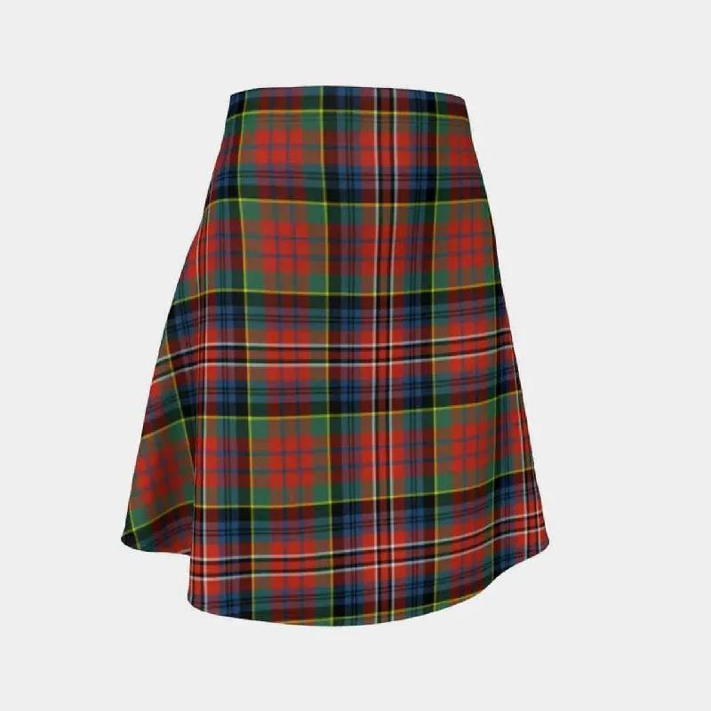 MacPherson Ancient Tartan Flared Skirt patchwork skirt art