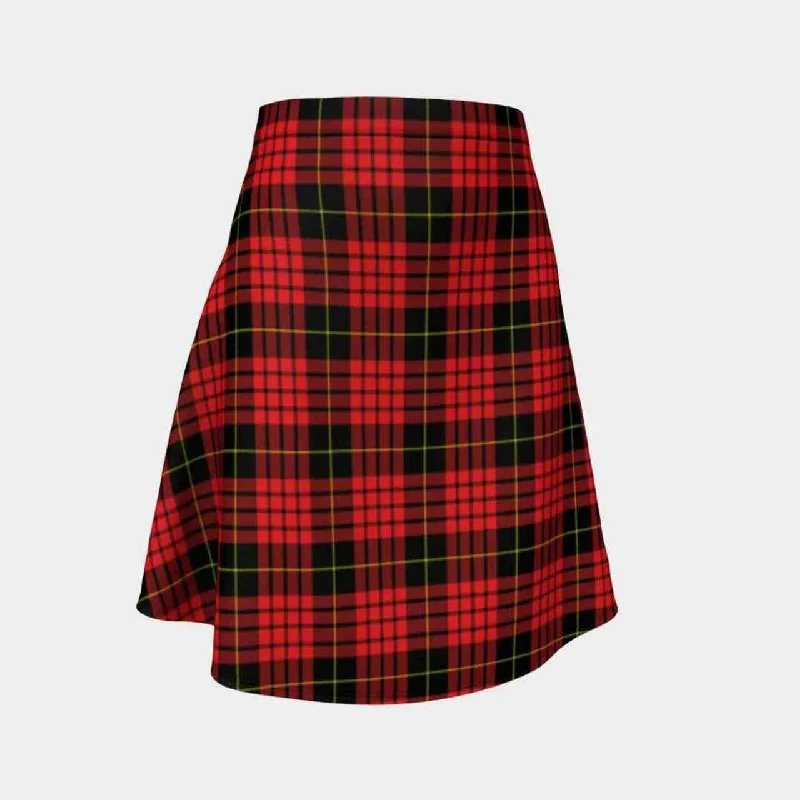 MacQueen Modern Tartan Flared Skirt cashmere skirt soft