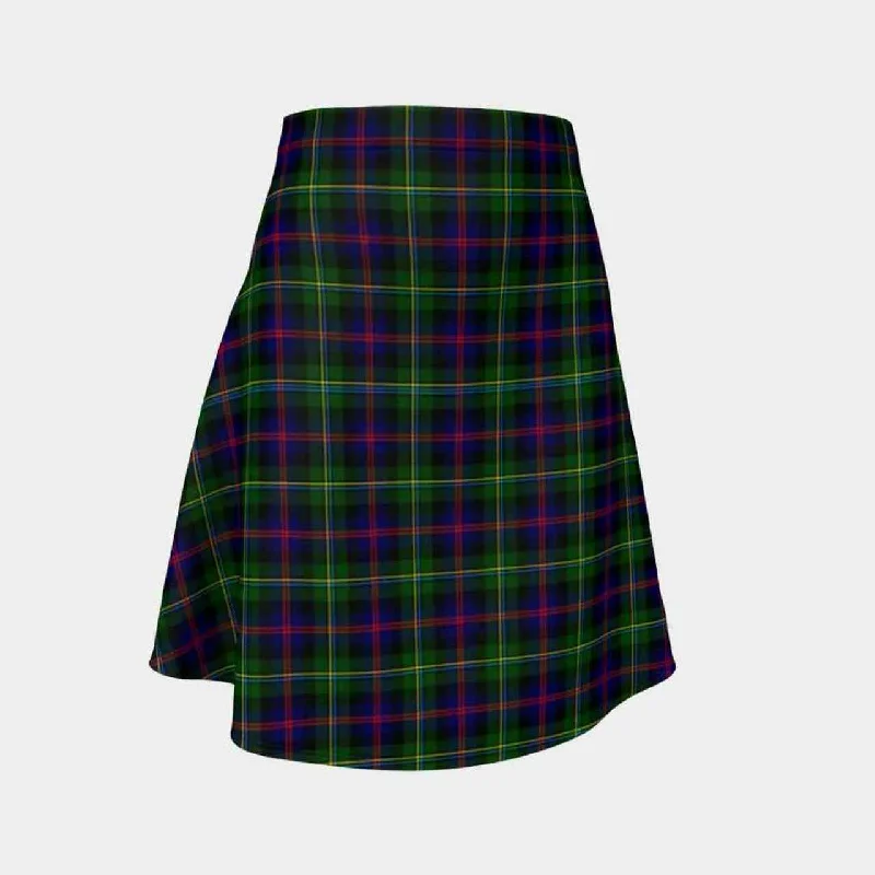 Malcolm Modern Tartan Flared Skirt ruffled skirt detail