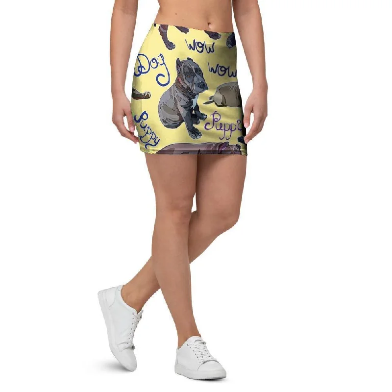 Pitbull Puppy Mini Skirt seamless skirt comfort